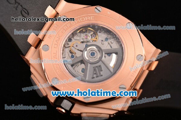 Audemars Piguet Royal Oak Offshore Chrono Swiss Valjoux 7750 Automatic Rose Gold Case with Stick Markers and PVD Bezel - 1:1 Best Edition (NOOB) - Click Image to Close